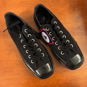 Japan Converse square toe ox, black, new!